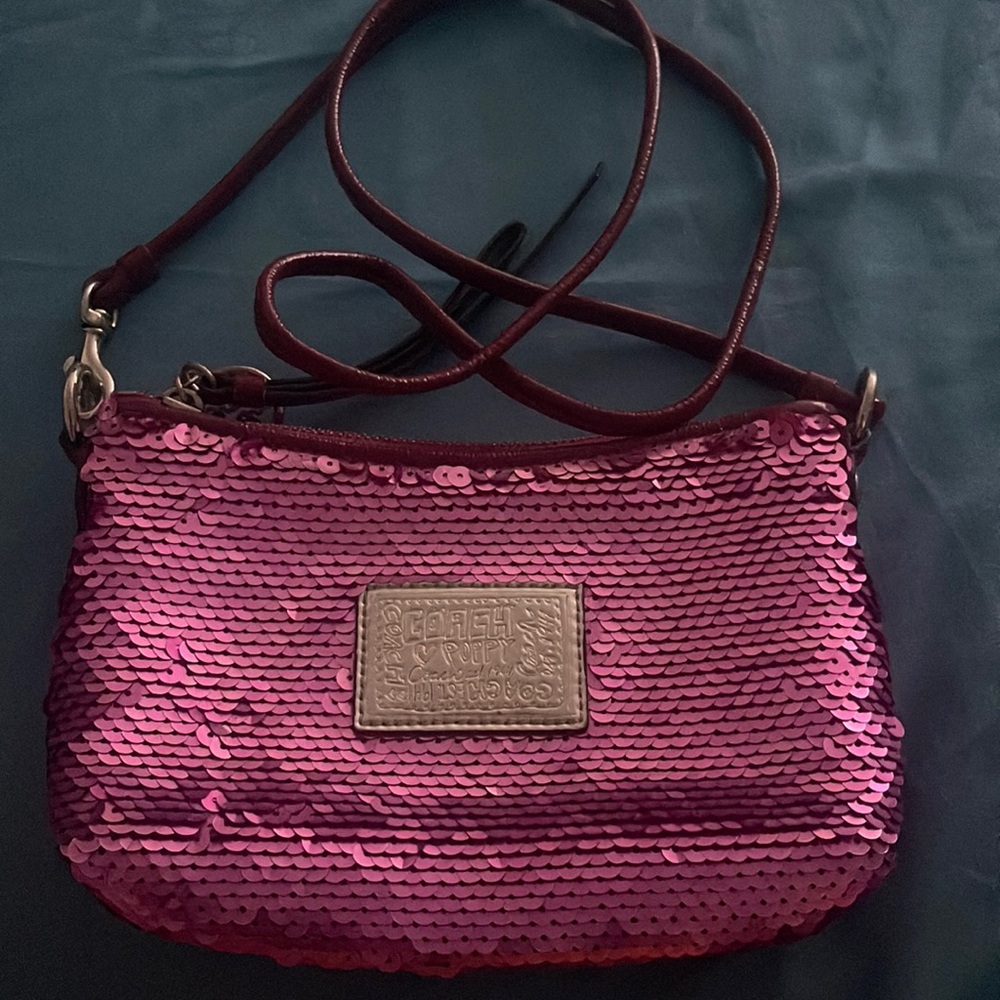 Pink Sequin Crossbody